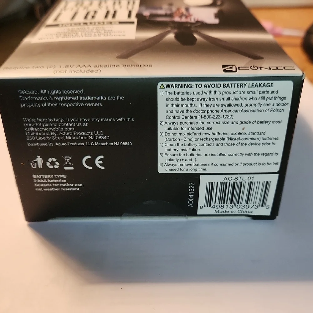 3/$15 Smartphone Tripod with Selfie Light W Box